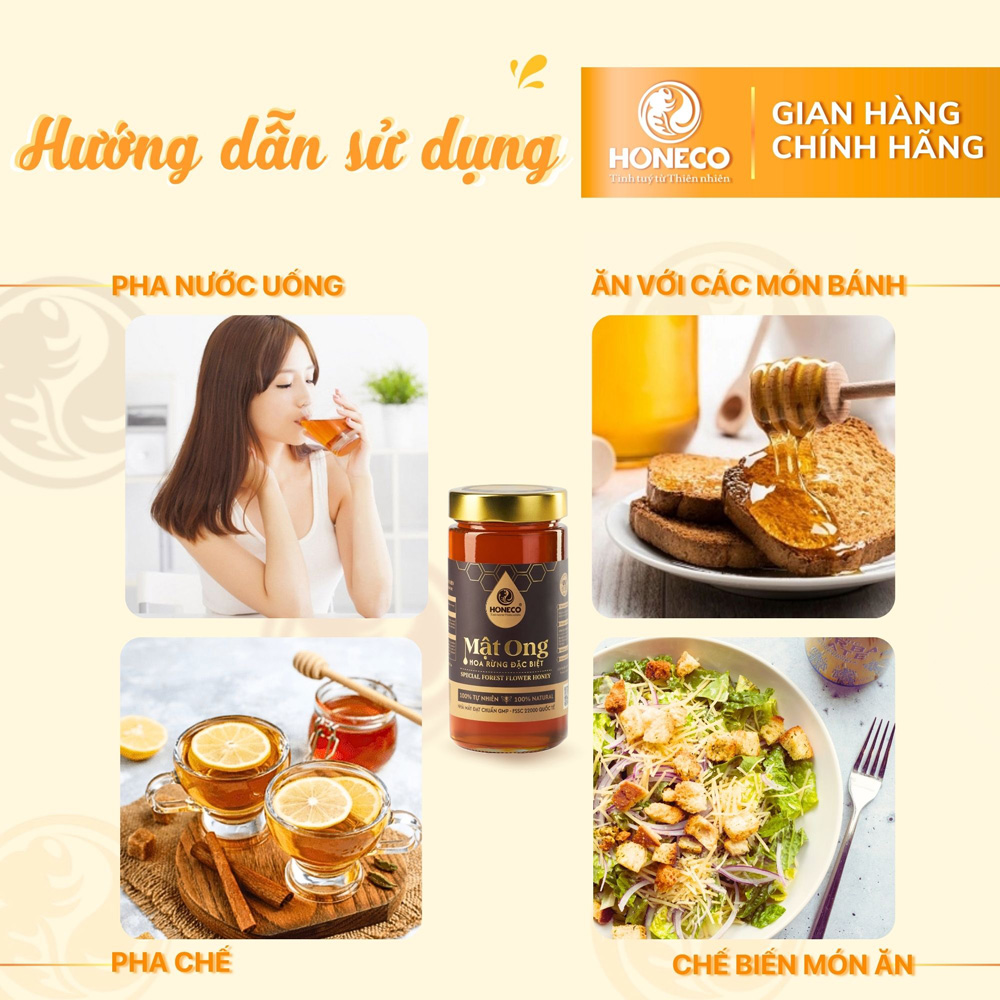 Hướng dẫn sử dung mật ong nguyên chất