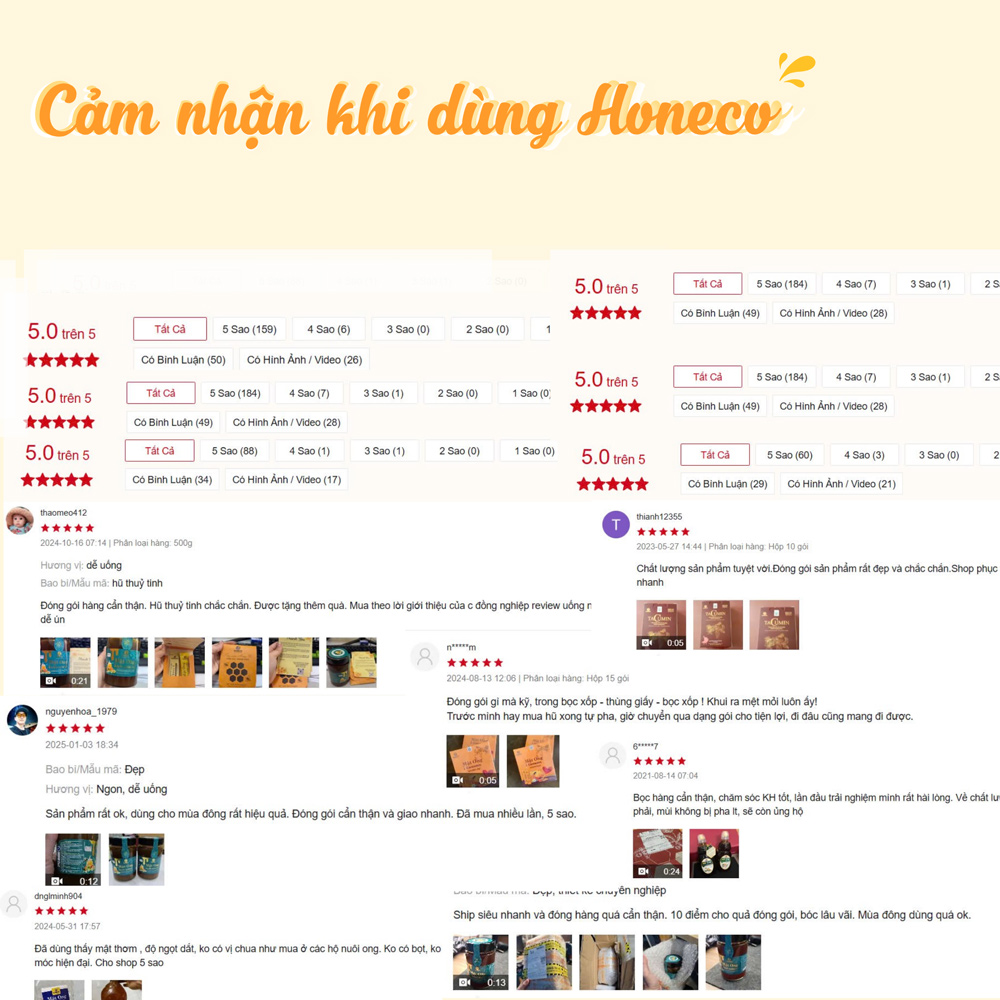 Cảm nhận của khách hàng khi sử dụng sản phẩm Honeco