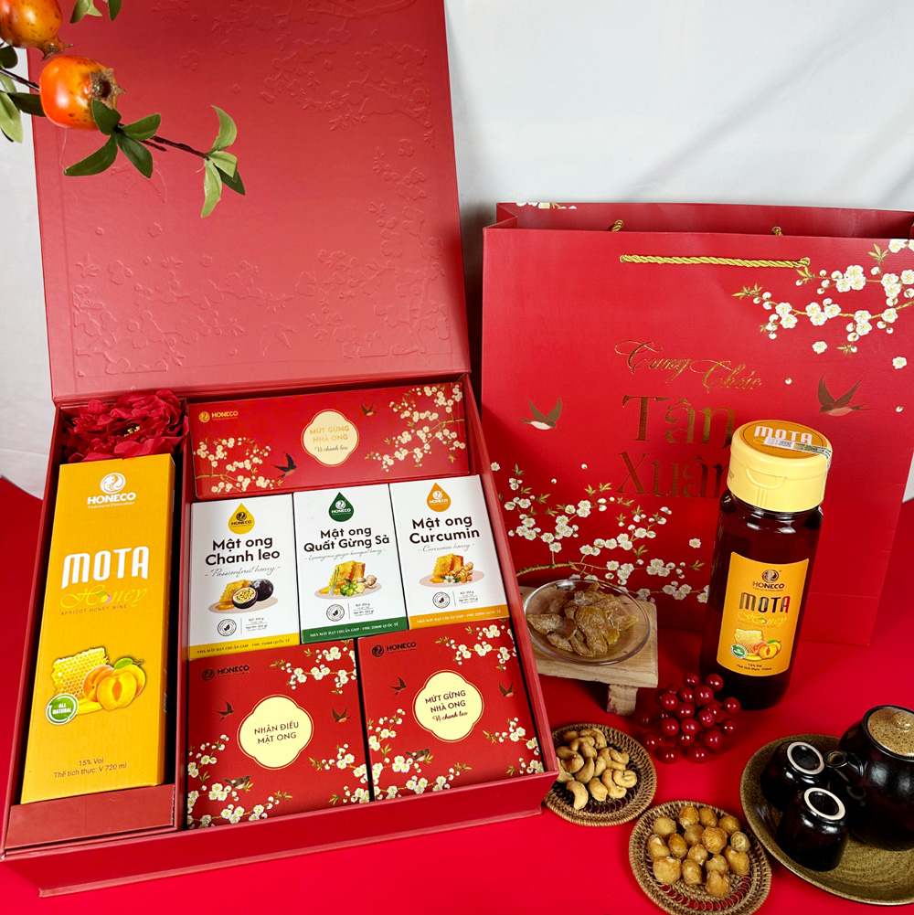 S&eacute;t qu&agrave; tết cao cấp Thịnh Vượng Honeco 2026