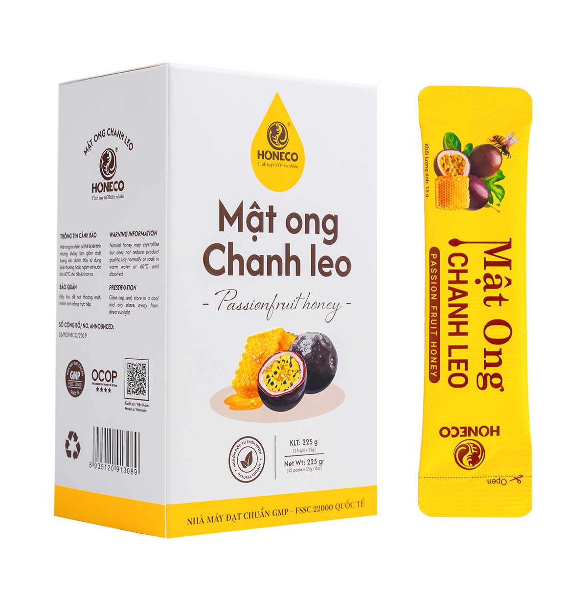 Mật ong Chanh Leo (Hộp 15 gói)