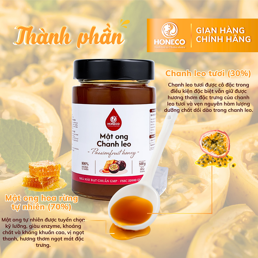 Thành phần Mật ong chanh leo