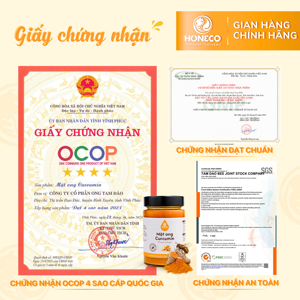 Mật ong Curcumin 500G