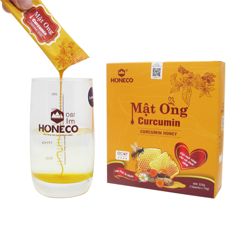 Mật ong Curcumin (Hộp 15 gói)-