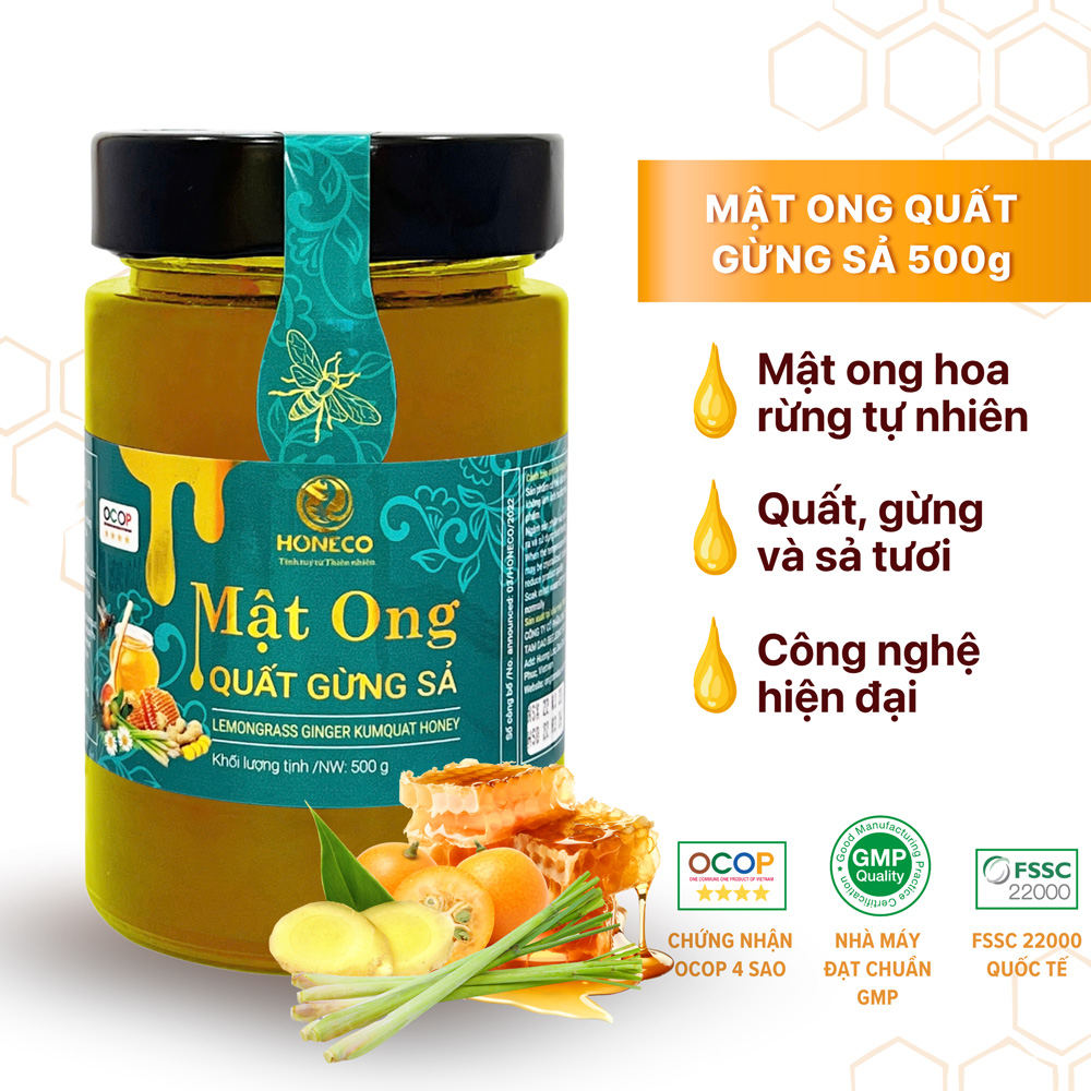 Mật ong quất gừng sả Honeo