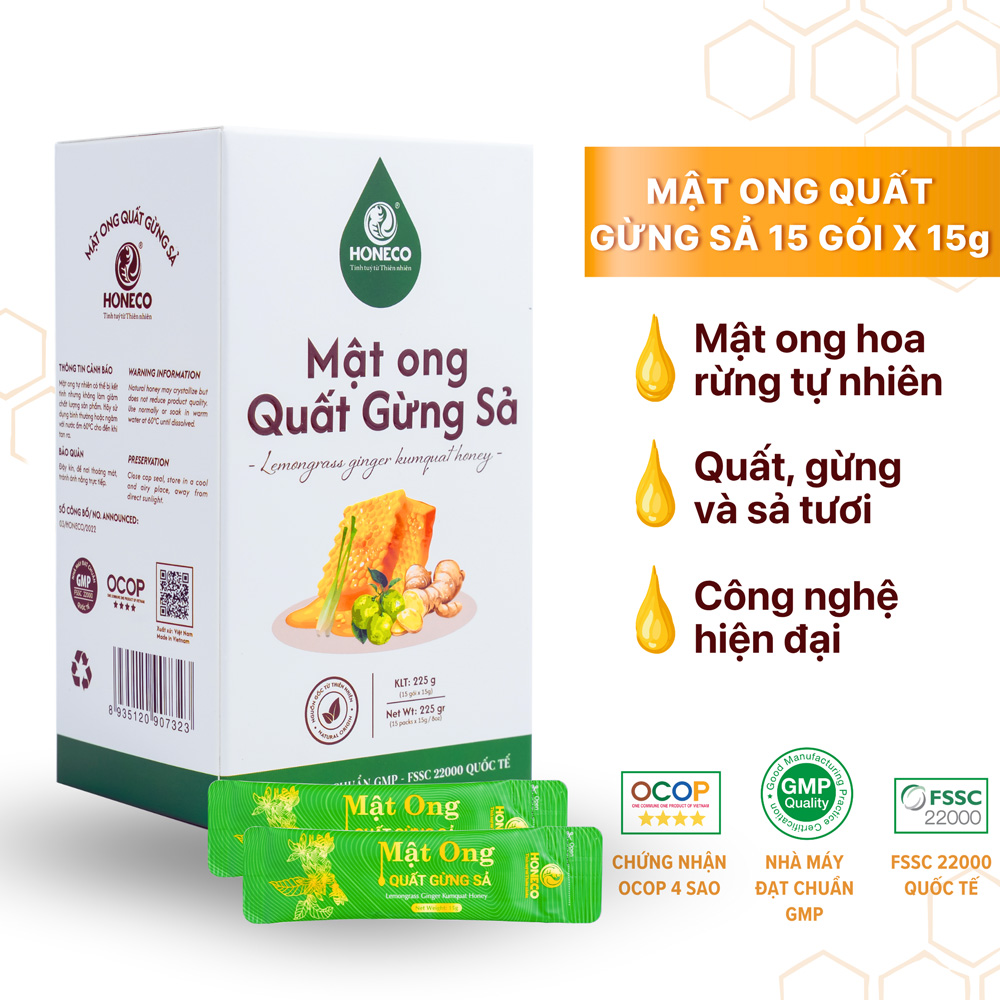 Mật ong quất gừng sả Honeco