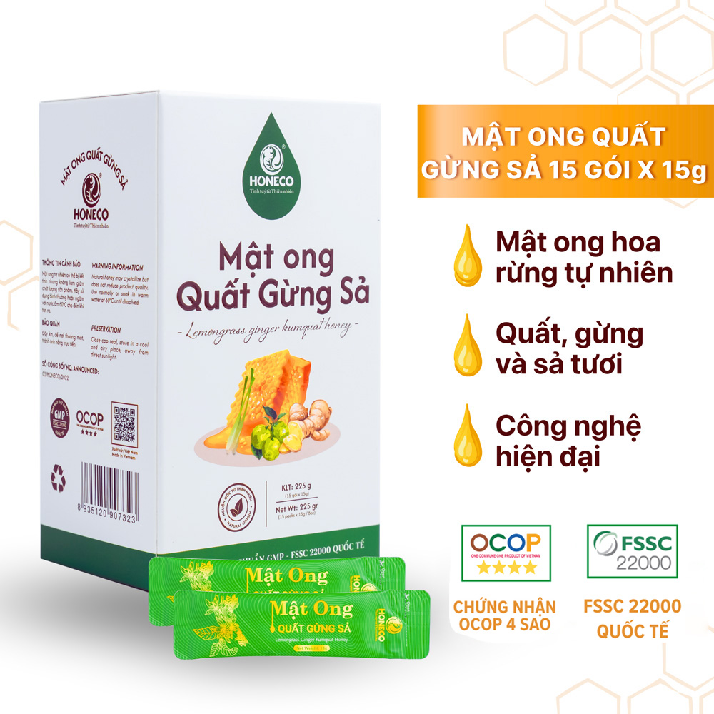 Mật ong quất gừng sả Honeco