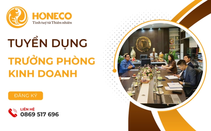 Honeco tuyển dụng Trưởng phòng Kinh Doanh