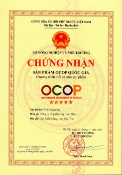 Chứng nhận Ocop