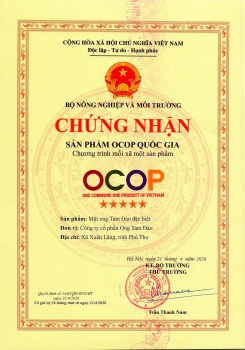 Chứng nhận Ocop