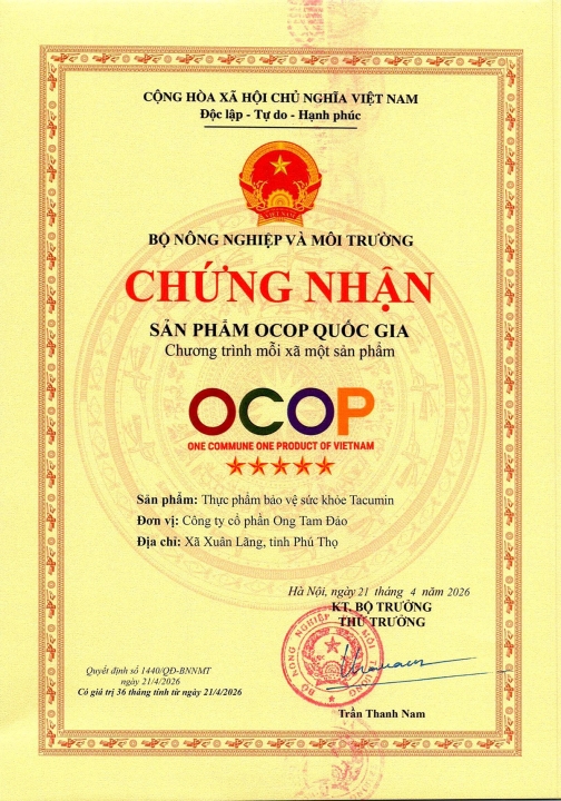 Chứng nhận Ocop