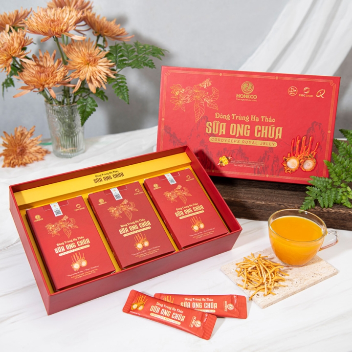 Đông Trùng Hạ Thảo Sữa Ong Chúa (Hộp 30 gói)