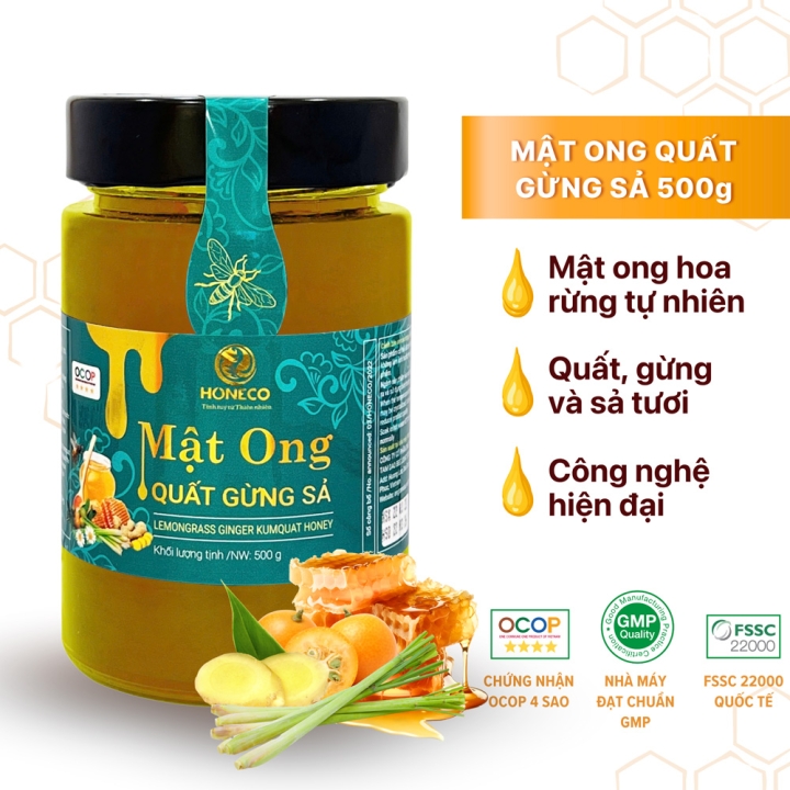 Mật ong Quất gừng sả 500g